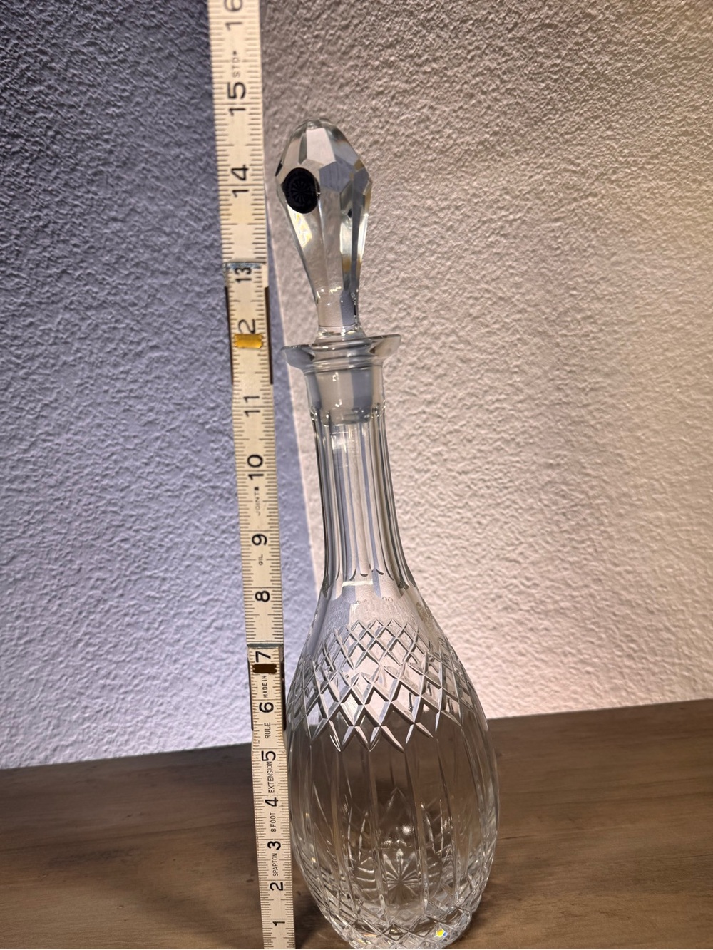 Wedgwood Galway Irish Crystal Decanter 14.5” Original Stopper Signed - Picture 7 of 8
